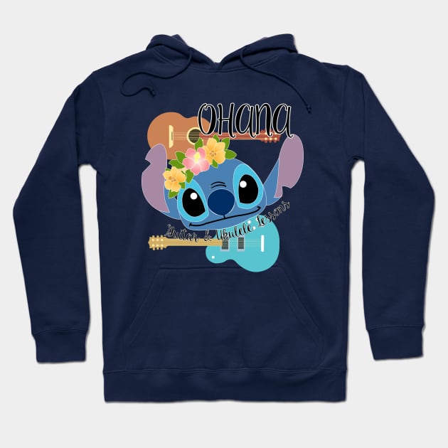 Ohana Guitar & Ukulele Lessons Hoodie by WereAllMadBoutique